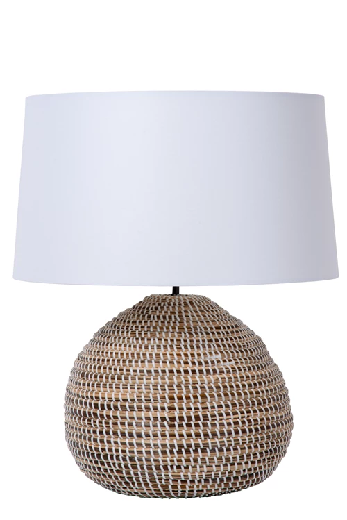 Lucide MADUKA - Table lamp - Ø 45 cm - 1xE27 - Natural | Premium - turned off